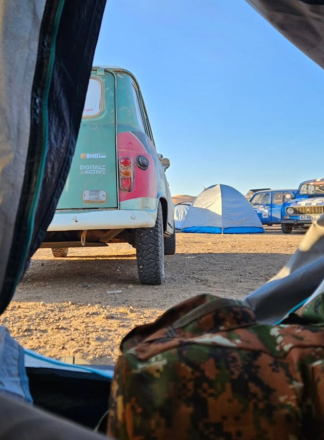 Dimanche 22 février 2026, bivouac à Boulajoul pour l'équipage Olivette 1244